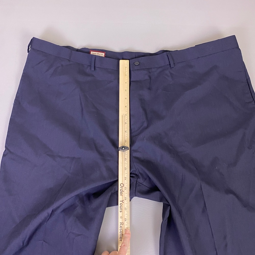 Vintage Louis Martin Dress Pants Women's Plus 34 Navy Blue Wool Blend Water NEW - Picture 8 of 13